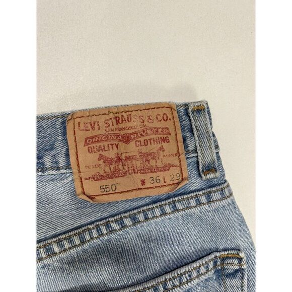 VINTAGE Levi's 550 Relaxed Fit Denim Jeans Men Size 35 X 28 Blue Tag Size 36x29 - Picture 9 of 13